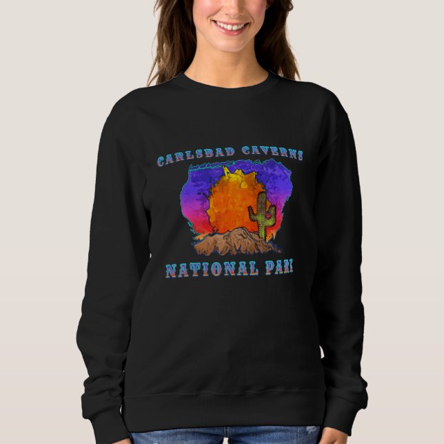 Sweatshirt Carlsbad Caverns National Park Desert Sunset Scene (Devant)