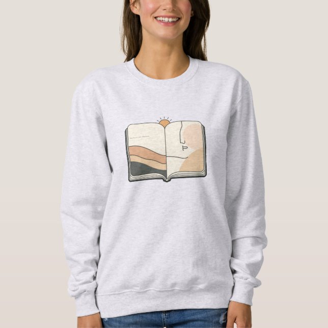 Sweatshirt Carnet d'art en ligne minimal et soleil – Abstrait (Devant)