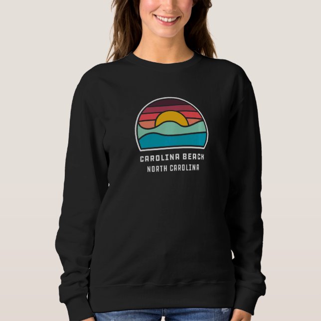 Sweatshirt Carolina Beach North Carolina Cool Minimalist Ocea (Devant)