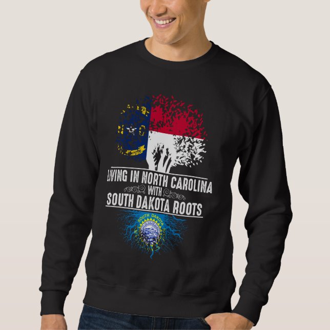 Sweatshirt Caroline du Nord Accueil Dakota du Sud Roots State (Devant)