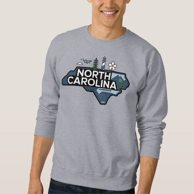 Sweatshirt Caroline du Nord, États-Unis d'Amérique (Devant)