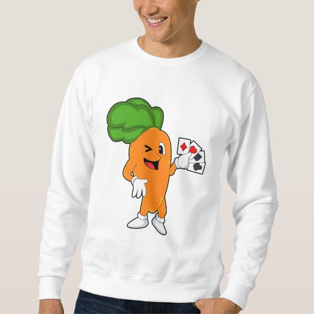 Sweatshirt Carotte au Poker avec cartes de Poker (Devant)