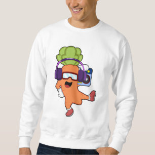 Sweatshirt Carotte dans la musique avec casque