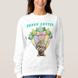 Sweatshirt Carottes de Pâques patchwork