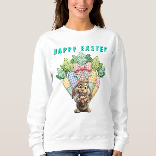 Sweatshirt Carottes de Pâques patchwork  (Devant)