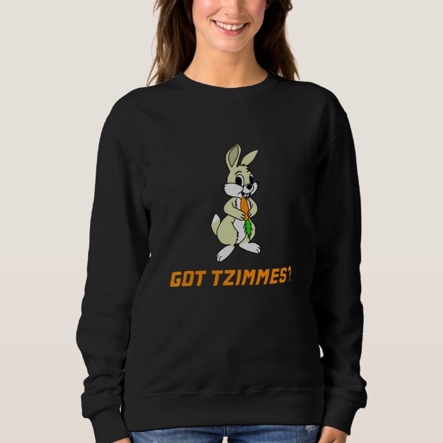 Sweatshirt Carottes Tzimmes Lapin Nourriture Juive Végétalien (Devant)