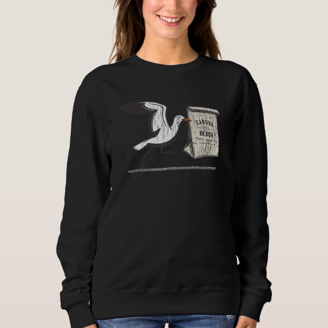 Sweatshirt Carova Beach  NC Summertime Vacationing Seagull Lu (Devant)