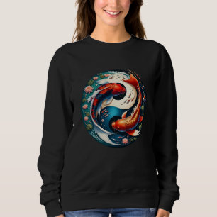 Sweatshirt Carpe Koï Japonaise Yin Yang