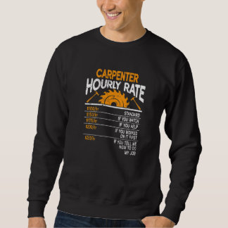 Sweatshirt Carpenter Houlry Rate Extra Charges Sawdust Woodwo