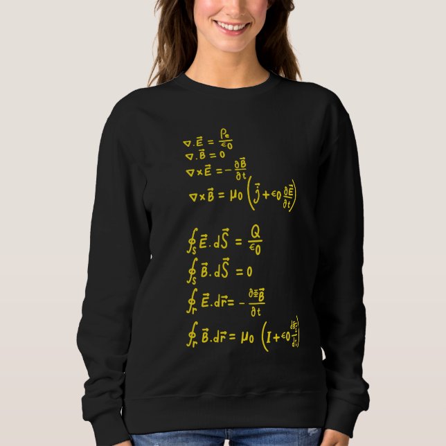 Sweatshirt Carré de formule physique Invitation Sticker (Devant)