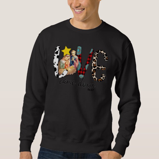 Sweatshirt Carreaux de buffle léopard occidental Cuir de vach (Devant)