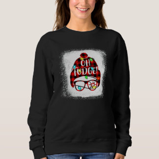 Sweatshirt Carreaux Rouges Noël Merveilleux Fudge Décoloré