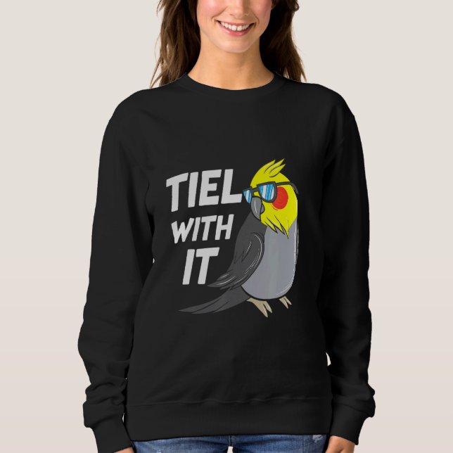 Sweatshirt Carrelage Avec Il Cockatiel Oiseau Parrot (Devant)