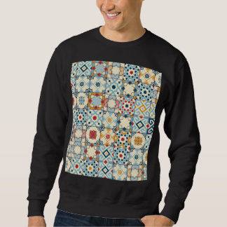 Sweatshirt Carrelage marocain, motif sans couture colorée.
