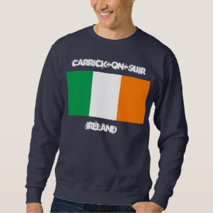 Sweatshirt Carrick on-Suir, Irlande avec drapeau irlandais