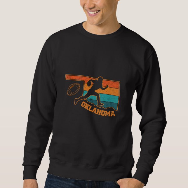 Sweatshirt Carte colorée de l'État de l'Oklahoma (Devant)