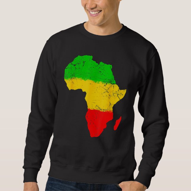 Sweatshirt Carte d'Afrique Mois de l'histoire des Noirs Afro  (Devant)