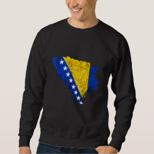 Sweatshirt Carte de Bosnie-Herzégovine Voyage en Bosnie Drape