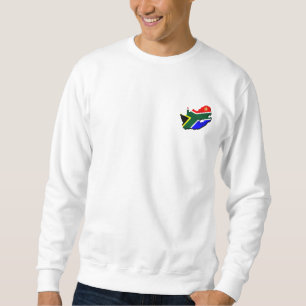 Sweatshirt Carte de drapeau sud-africain de l'Afrique du Sud