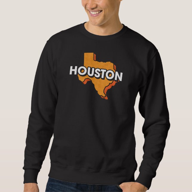 Sweatshirt Carte de Houston Design pour le Houstonian fier (Devant)