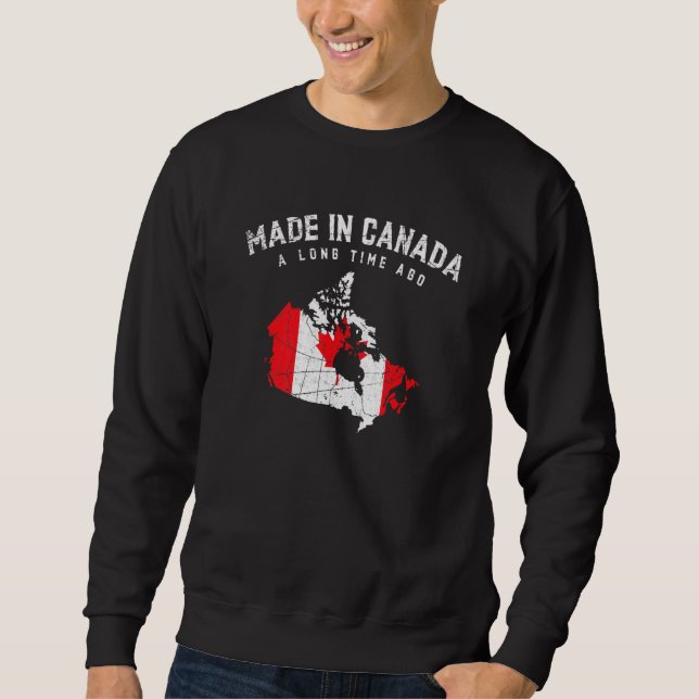 Sweatshirt Carte de la feuille d'érable du pays du drapeau ca (Devant)