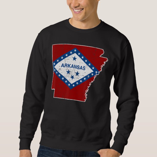Sweatshirt Carte de l'état de l'Amérique triste Arkansa (Devant)