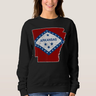 Sweatshirt Carte de l'état de l'Amérique triste Arkansa