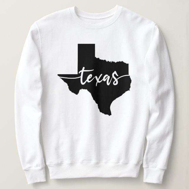 Sweatshirt Carte de l'état du Texas USA (Design devant)