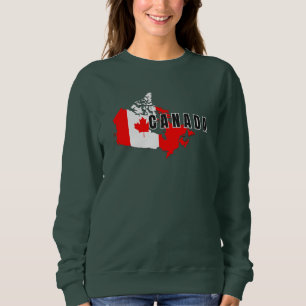 Sweatshirt Carte de script Canada simple moderne