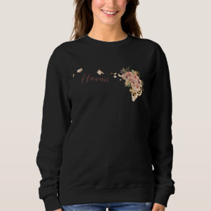 Sweatshirt Carte du motif léopard d'Hawaii Léo État d'Hawaii