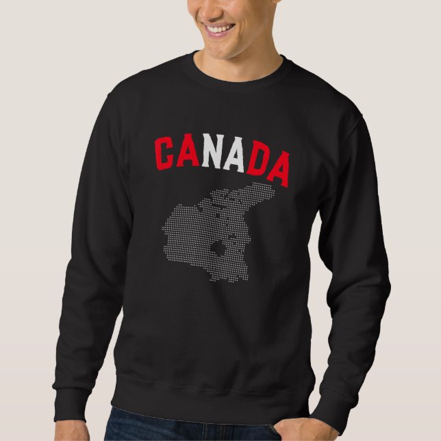 Sweatshirt Carte du pays du drapeau canadien Canada (Devant)