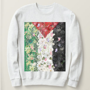 Sweatshirt Carte Floral Palestine - T-shirt Carte Palestine l