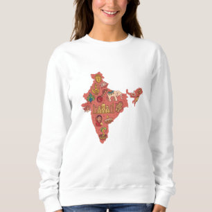 Sweatshirt Carte Inde
