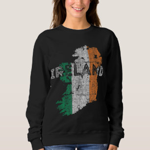 Sweatshirt Carte irlandaise et souvenir du drapeau - Irlande