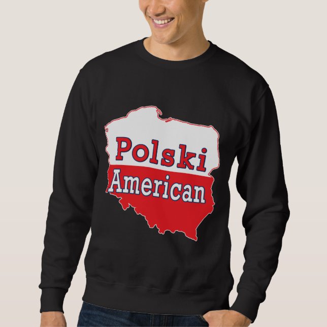Sweatshirt Carte Polski américaine (Devant)