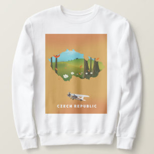 Sweatshirt Carte République tchèque Affiche illustrée.