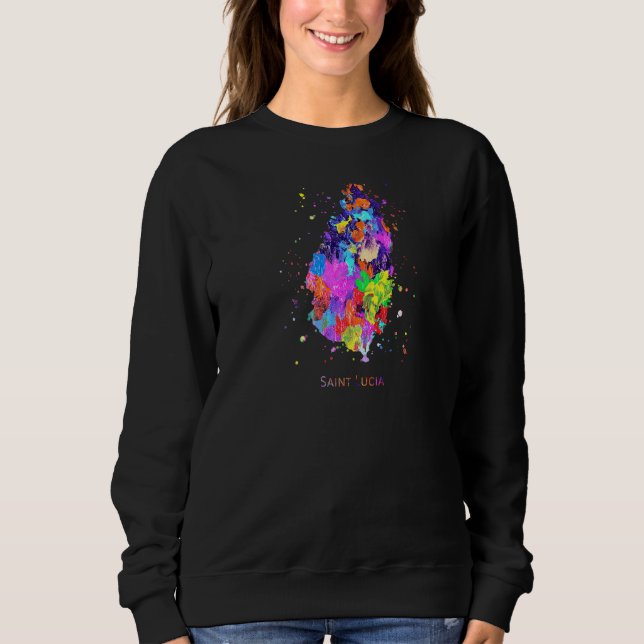 Sweatshirt Carte Sainte-Lucie (Devant)