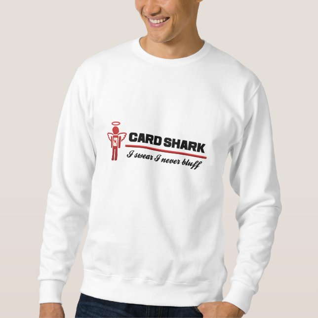 Sweatshirt Carte Shark - choisir style et couleur (Devant)