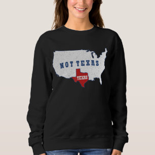 Sweatshirt Carte Significative Des États-Unis Pays Texas Pas