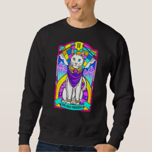 Sweatshirt Carte Tarot Arcana de haute prêtesse Mystique