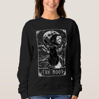 Sweatshirt Carte Tarot Crescent Moon Et Casquette Chat Noir H