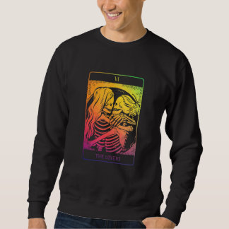 Sweatshirt Carte Tarot Rainbow Occult Goth Lesbian Skeleto