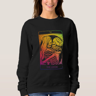 Sweatshirt Carte Tarot Rainbow Occult Goth Lesbian Skeleto
