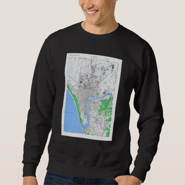 Sweatshirt Carte vintage Numazu Japon 1945 (Devant)