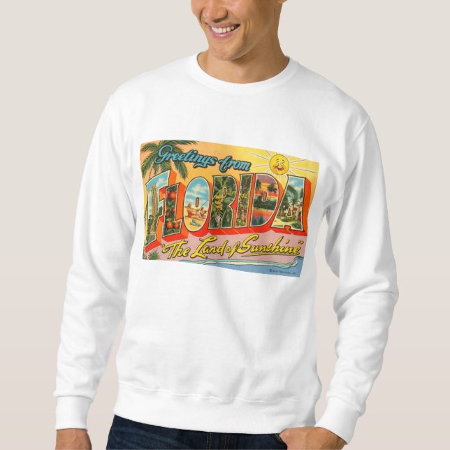 Sweatshirt Cartes de Floride Vintage (Devant)