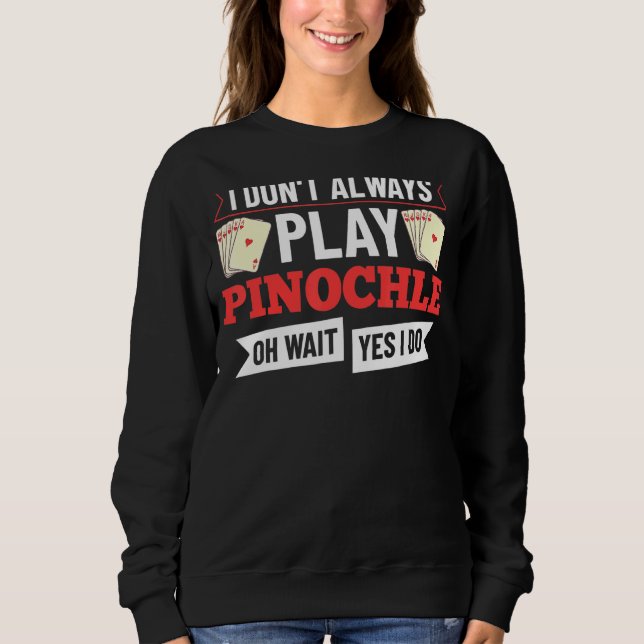 Sweatshirt Cartes de jeu Pinochle Points de pont double 1 (Devant)
