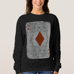 Sweatshirt Cartes de poker vintage As de Carreaux