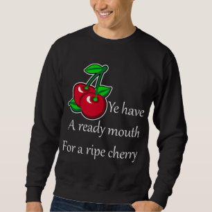 Sweatshirt Cartographie Green Red Cherries Fruit Vector Art