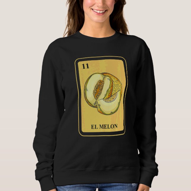 Sweatshirt Carton de Bingo Traditionnel Mexicain El Melon Le  (Devant)