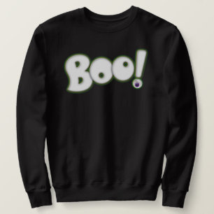 Sweatshirt Cartoon Halloween BOO Lettres type fantôme blanc